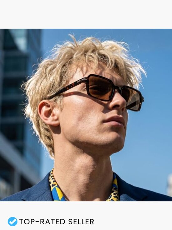 Trendy Rectangle Sunglasses Retro Slim Square Sun Glasses UV400 Protection main image 4